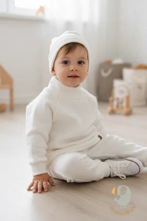 Флисовый костюм "Cute", Экрю