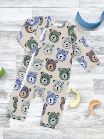 Комбинезон Mjölk Grizzly Bears, на окантовке