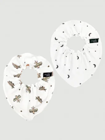 Сет из 2х нагрудников Mjölk Mini Самолёты/Ночное небо