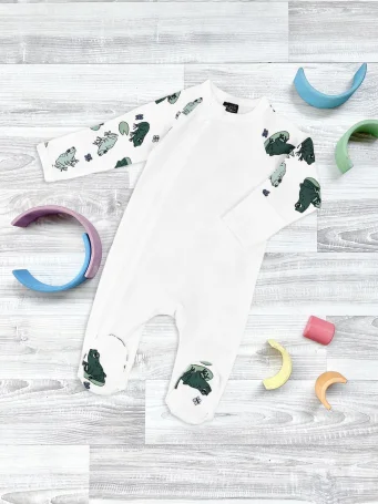 Комбинезон Mjölk Sleep and Play Лягушки, с рукавом реглан