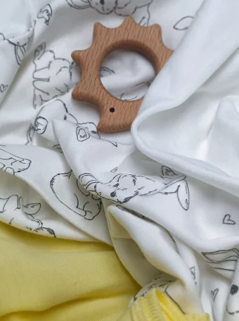 Комплект из 3-х пелёнок Сахар+Зайки+Карамбола, 85*130