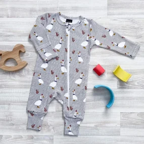 Комбинезон Mjölk Sleep and Play Гуси, на манжетах