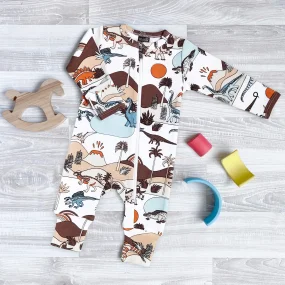 Комбинезон Mjölk Sleep and Play Dinoworld, на манжетах