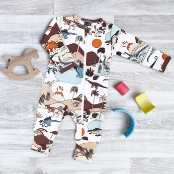 Комбинезон Mjölk Sleep and Play Dinoworld, на манжетах