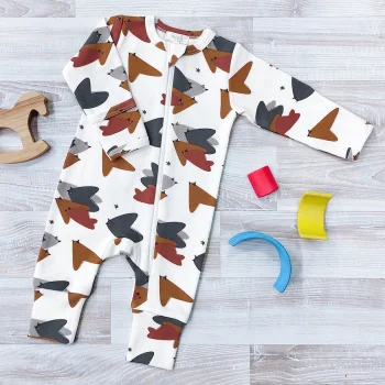 Комбинезон Mjölk Sleep and Play Птицы, на манжетах
