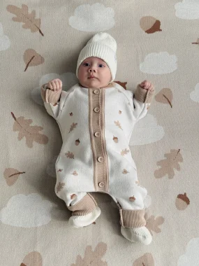 Мягкий вязаный плед Simple, Жёлуди