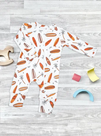 Комбинезон Mjölk Sleep and Play Сёрфы, на манжетах