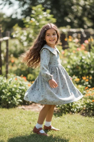 Платье фланель, Розовый букет на сером