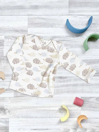 Футболка с длинным рукавом Mjölk Ёжики на экрю