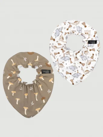 Сет из 2х нагрудников Mjölk Mini Карнавал/Грибочки