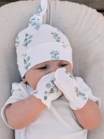 Рукавички-антицарапки Mjölk Эвкалипт/Magic Mint/Клетка, сет из 3х пар