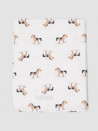 Трикотажная пелёнка "Лошадка"