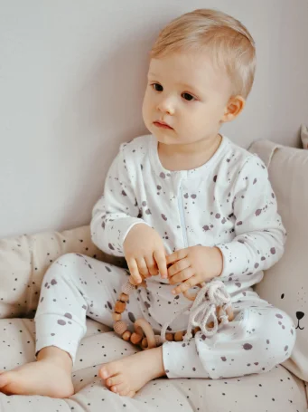 Комбинезон Mjölk Sleep and Play Кляксы, на манжетах