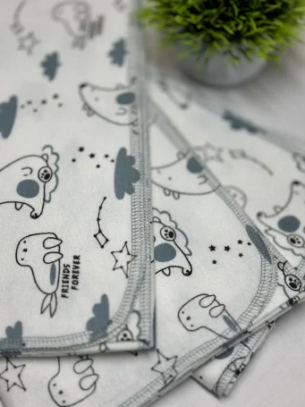 Фланелевая пелёнка RinaAmari Снежный Мишка