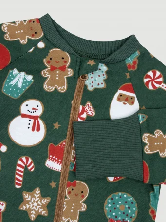 Комбинезон на манжетах Mjölk Sleep and Play Имбирный пряник, с рукавом реглан