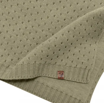 Вязаный плед "Woolly", Светлый Хаки