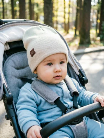 Шапка детская двухслойная Молочный