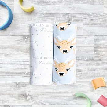 Сет из 2х пелёнок Mjölk Оленята NEW/Hello Mommy