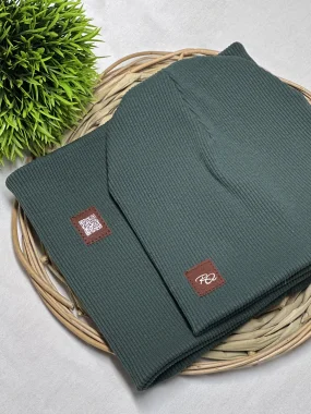 Шапка-снуд детская 2-х слойная Полынь