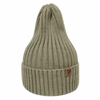 Вязаная шапочка "Тыковка" Woolly, Светлый хаки