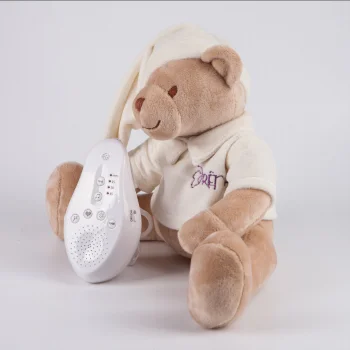 Игрушка с белым и розовым шумом Drema BabyDou Мишка бежевый