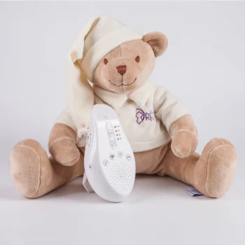 Игрушка с белым и розовым шумом Drema BabyDou Мишка бежевый