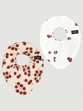 Сет из 2х нагрудников Mjölk Mini Cherry Tomatoes/Брусника