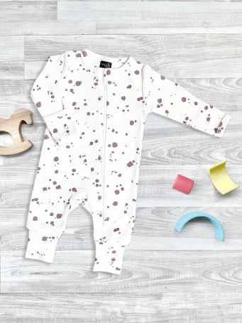 Комбинезон Mjölk Sleep and Play Кляксы, на манжетах