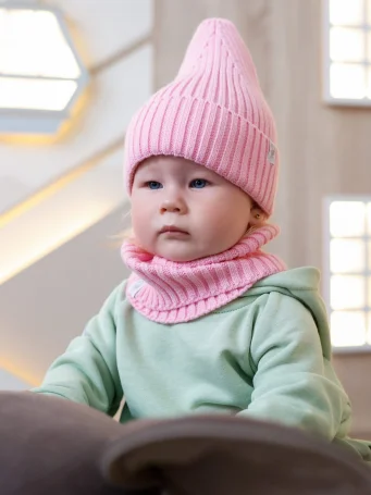Вязаная шапочка Soft, Розовая