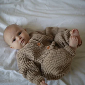 Вязаный комбинезон Woolly, Тёплый беж