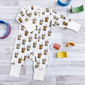 Утеплённый комбинезон с открытой ножкой Mjölk Sleep and Play Стаканчики 