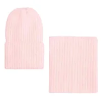 Комплект шапка и снуд Mansita Bon Pon, Розовый 