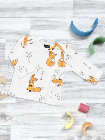 Футболка с длинным рукавом Mjölk Лисички