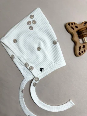 Чепчик Гномик Рубчик Лапки RinaAmari, Экрю