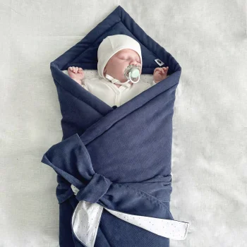 Демисезонный одеяло-конверт Babyshowroom, синий