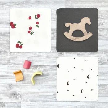 Сет из 3х пелёнок Mjölk Брусника/Steel Grey/Ночное Небо