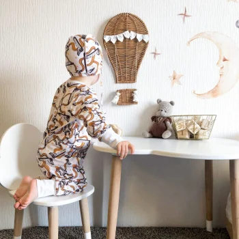 Утеплённый комбинезон с открытой ножкой Mjölk Sleep and Play Ракеты 