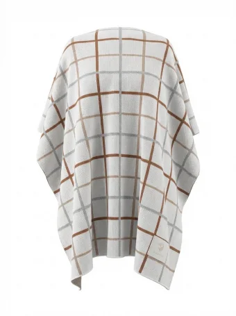 Мягкий вязаный плед "Клетка"