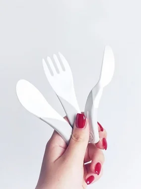 Набор приборов Twistshake (Learn Cutlery). Белый (White). Возраст 6+m.