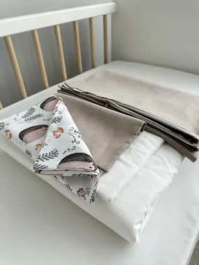 Комплект в кроватку Babyshowroom, 4 пр., "Ежики латте"