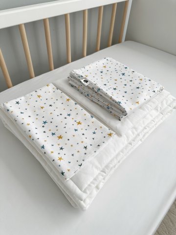 Комплект в кроватку Babyshowroom, 4 пр., "Звёздочки"