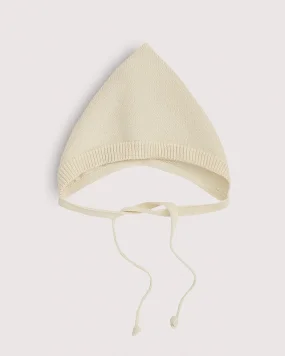 Чепчик детский Молочный вязаный