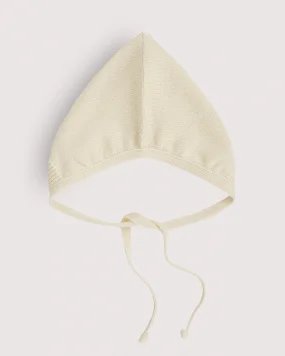 Чепчик детский Молочный вязаный
