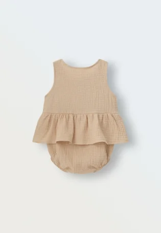 Боди-платье из муслина (молочный)