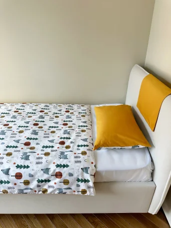 Двусторонний комплект постельного белья из Сатина, Babyshowroom, Лисята