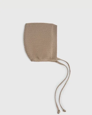 Шапочка Elf из хлопка вязаная, Капучино