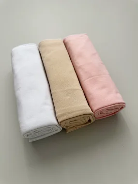 Комплект тонких пелёнок, Белый/Какао/Пудра