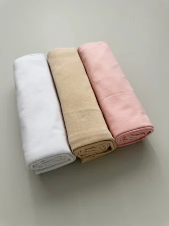 Комплект тонких пелёнок, Белый/Какао/Пудра
