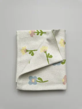 Мягкий вязаный плед Simple, Цветочные мечты