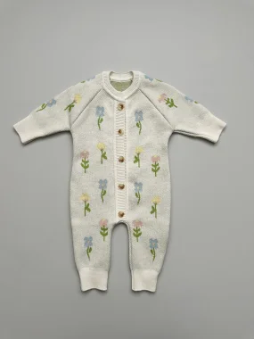 Вязаный комбинезон "Цветочные мечты"